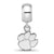 Clemson University Xs Charm Dangle Bead Charm in Sterling Silver