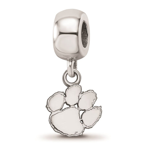 Sterling Silver LogoArt Clemson University Xs Dangle Bead Charm