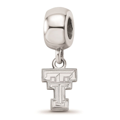 Sterling Silver LogoArt Texas Tech University Xs Dangle Bead Charm