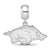 University of Arkansas Medium Charm Dangle Bead in Sterling Silver