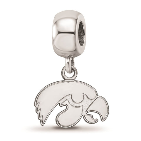 Sterling Silver LogoArt University of Iowa Xs Dangle Bead Charm