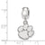 Clemson University Small Charm Dangle Bead in Sterling Silver