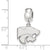 Kansas State University Small Charm Dangle Bead in Sterling Silver