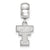 Texas Tech University Small Charm Dangle Bead in Sterling Silver