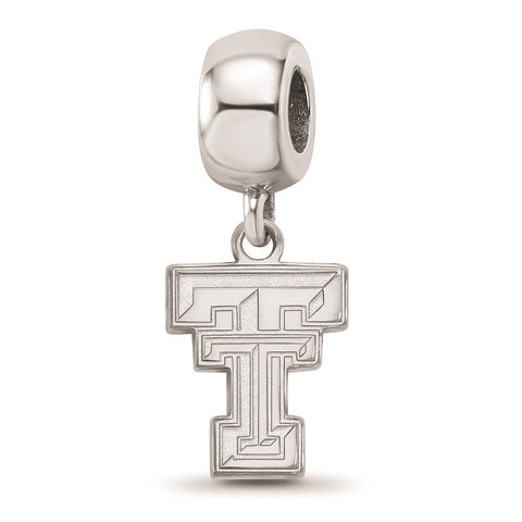 Sterling Silver LogoArt Texas Tech University Small Dangle Bead