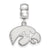 University of Iowa Small Charm Dangle Bead in Sterling Silver