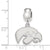 University of Iowa Small Charm Dangle Bead in Sterling Silver