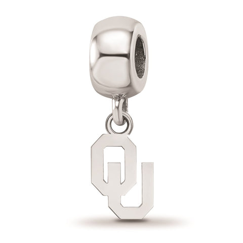 Sterling Silver LogoArt The University of Oklahoma Xs Dangle Bead Charm Bead