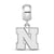 University of Nebraska Small Charm Bead in Sterling Silver