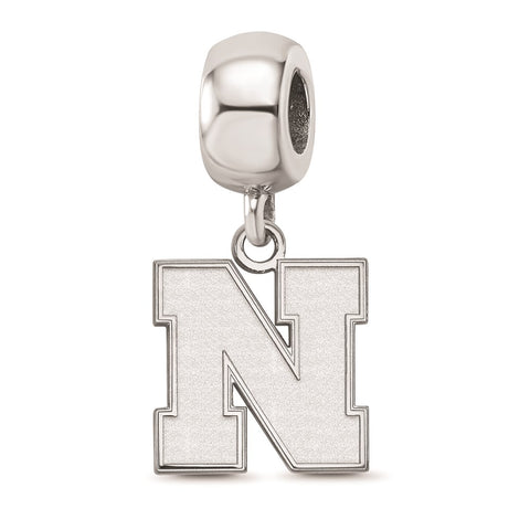 Sterling Silver LogoArt University of Nebraska Small Bead Charm