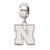 Sterling Silver LogoArt University of Nebraska Small Bead Charm