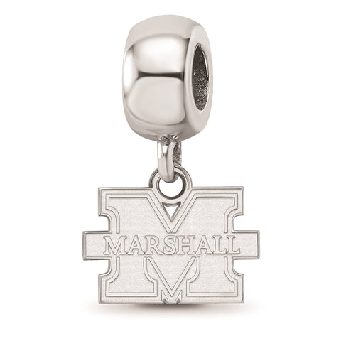 Sterling Silver Logo Art Marshall University Bead Charm Xs Dangle