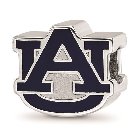 Sterling Silver LogoArt Auburn University Primary Enameled Logo Bead