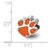 Clemson University Paw Print Enameled Logo Charm Bead in Sterling Silver