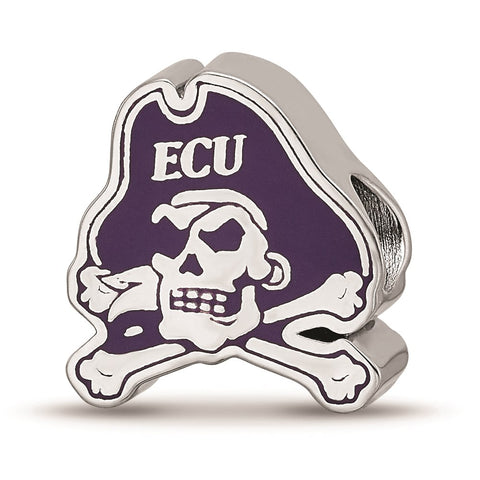 Sterling Silver LogoArt East Carolina University Primary Enameled Bead