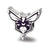 Sterling Silver LogoArt Charlotte Hornet Enameled Bead