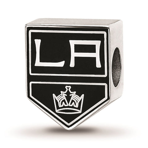 Sterling Silver NHL LogoArt Los Angeles Kings Enameled Logo Bead