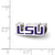 Louisiana State U Primary Enameled Logo Charm Bead in Sterling Silver