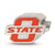 Sterling Silver LogoArt Oklahoma State University O-State Enameled Logo Bea