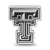 Texas Tech University Block Tt Enameled Logo Charm Bead in Sterling Silver