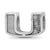 University of Miami U Enameled Logo Charm Bead in Sterling Silver