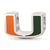 Sterling Silver LogoArt University of Miami U Enameled Logo Bead