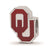 Sterling Silver LogoArt The University of Oklahoma 1-Sided Enameled Bead