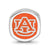 Auburn University Primary Cushion Shaped Logo Charm Bead in Sterling Silver