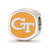 LogoGeorgia Institute Of Tech Cushion Shaped Logo Charm Bead in Sterling Silver