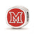 Sterling Silver LogoArt Miami U Block M Cushion Shaped Double Logo Bead