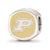 Sterling Silver Purdue University Cushion Shaped Enameled Bead