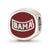 The University of Alabama Cushion Shaped Logo Charm Bead in Sterling Silver