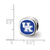 The University of Kentucky Uk Cushion Shaped Logo Charm Bead in Sterling Silver