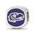 Sterling Silver LogoArt The University of Kansas Cushion Shaped Logo Bead