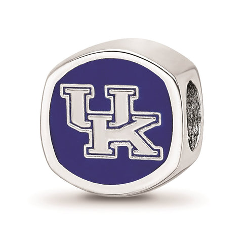 Sterling Silver LogoArt The University of Kentucky Uk Cushion Shaped Logo Bead