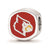 Sterling Silver LogoArt University of Louisville Cushion Shaped Double Logo Bead