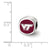 Virginia Tech Vt Cushion Shaped Double Logo Charm Bead in Sterling Silver