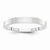 14k White Gold 3mm Tapered Satin Wedding Band