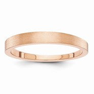 14k Rose-Gold 3mm Satin Tapered Wedding Band