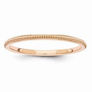 14k Rose-Gold 1.5mm Milgrain Wedding Band