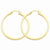 14k Yellow Gold 2mm Square Tube Hoop Earrings