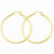 14k Yellow Gold 2mm Square Tube Hoop Earrings