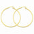 14k Yellow Gold 2mm Square Tube Hoop Earrings