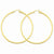 14k Yellow Gold 2mm Square Tube Hoop Earrings