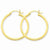 14k Yellow Gold 2mm Square Tube Hoop Earrings