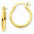 14k Yellow Gold 2mm Square Tube Hoop Earrings