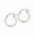 14k White Gold Lightweight Hoop Earrings