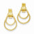 14k Yellow Gold Polished Twisted Fancy Post Earrings