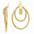 14k Yellow Gold Polished Double Hoop Earring Jackets