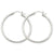 14k White Gold Lightweight Hoop Earrings